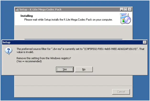 The preferred source filter for “.dvr-ms” is currently set to “{C9F5FE02-F851-4eb5-99EE-AD602AF1E619}”