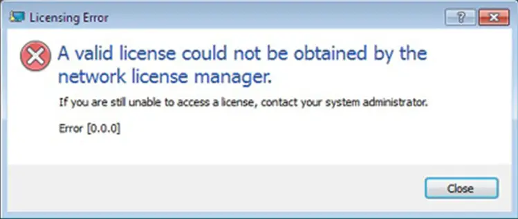 still unable to access a license