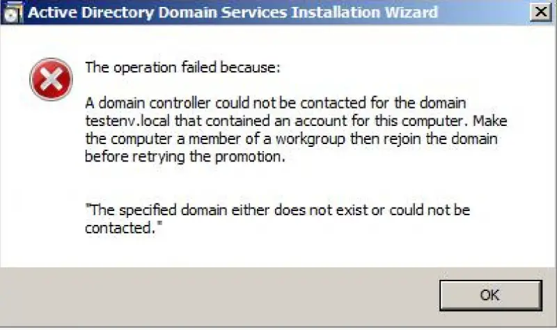 The specified domain either does not exist - Techyv.com