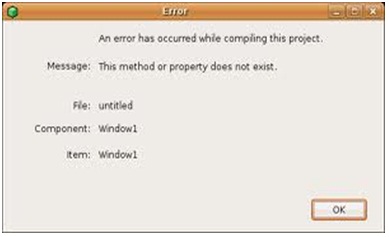 An error occur while compling this project