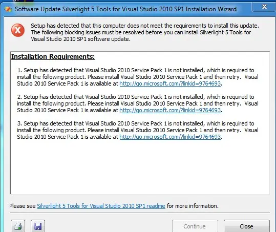 Update Silverlight 5 Tools