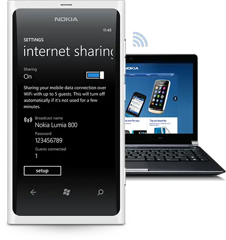 Internet Sharing - Windows Phone on NOKIA® Lumia