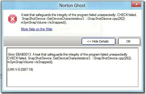 Norton Ghost Has Encountered A Problem Techyv Com