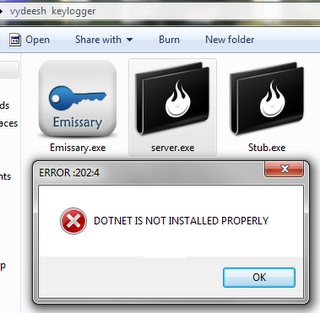 vydeesh Keylogger - error :2024 - DOTNET IS NOT INSTALLED PROPERLY