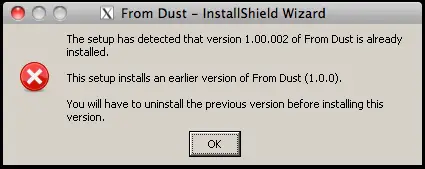 installs an earlier version of From Dust 