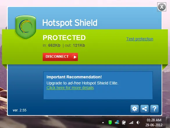 hotspot Sheild Protected