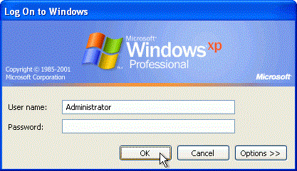 login window