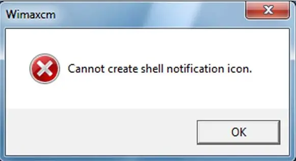 Cannot create shell notification icon