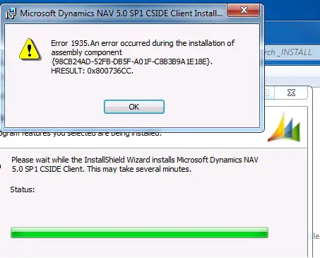 Dynamics NAV 5.0SP1 on Windows 7,