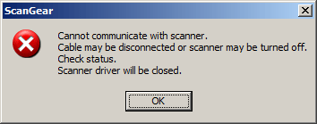 Scanner error