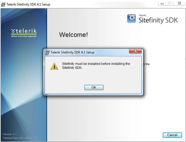 Teleril Sitefinity SDK 4.1 Setup