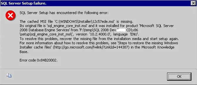 Error code 0x84B20002.