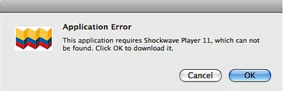 This application requires Shockwave Player 11