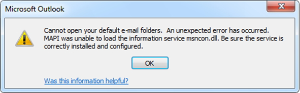 Be sure the service is correctly installed and configured