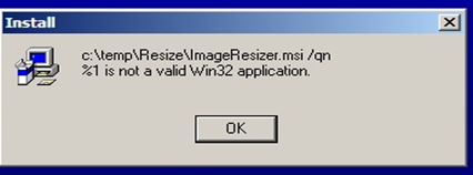 not a valid win32 application