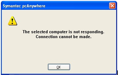 Connection cannot be made