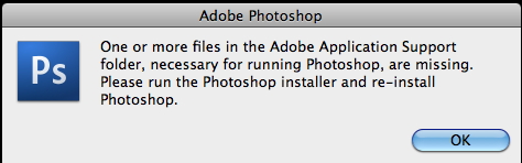 One or more files in the Adobe Application Support folder