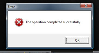 The operation completed successfully