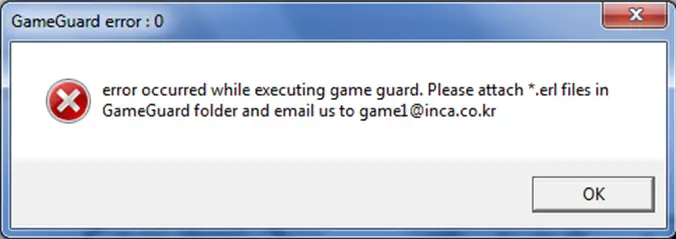 GameGuard error 0