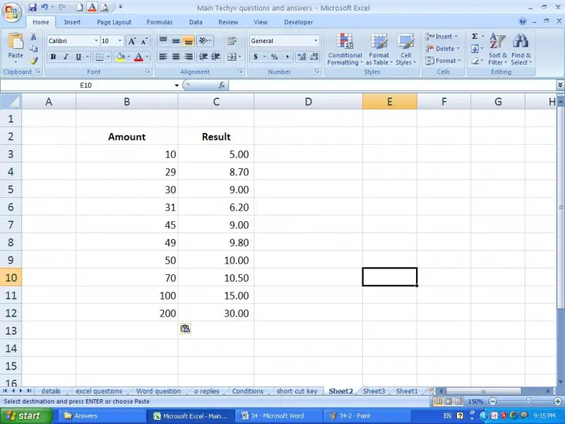 Calculating Percentage on Excel cells - Techyv.com