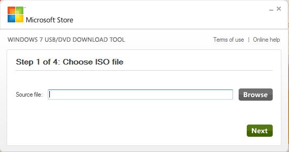 window 7 DVD download tool
