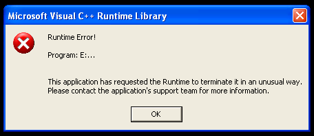 VC runtime error