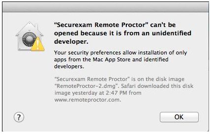 Securexam Remote Proctor Browser can't be opened