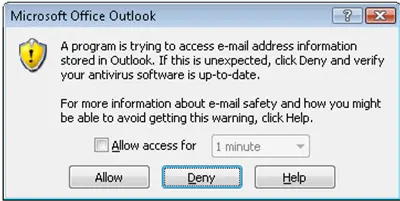 this is unexpected, click Deny and verify your antivirus software is up-to-date.