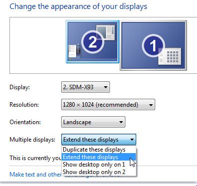 Change the appearance of display