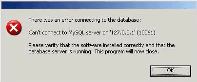 my sql server error