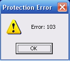 Protection error Error: 103