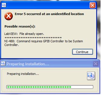 Error 5 occurred at an unidentified location... LabVIEW: File Already Open
