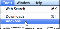 Firefox-Click on "tools" and "Add-ons".