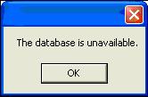 the database is unavailable
