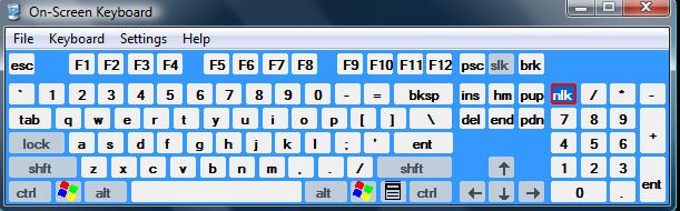 How to use On screen keyboard in Windows Vista