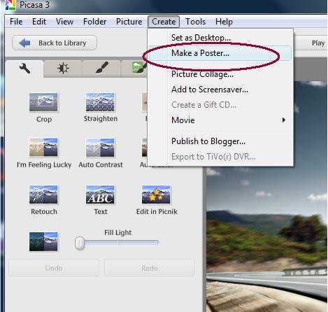 How to make poster using Picasa