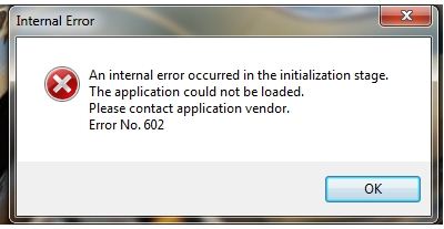 An internal error occurred in the initialization stage. - Techyv.com