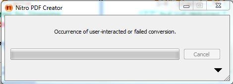 nitro pdf creator printer issues