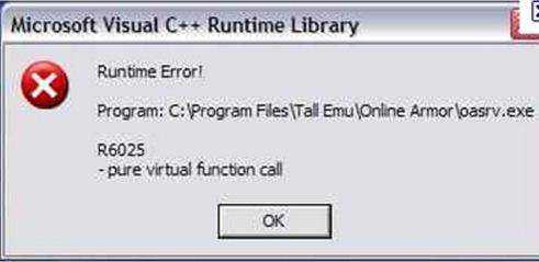 Runtime Error-R6025