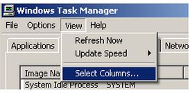 Hit Control-Alt-Delete to bring up Task Manager-Processes tab-Click View, Select Columns
