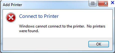 Add Printer Error