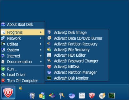 using the Vista password reset tools