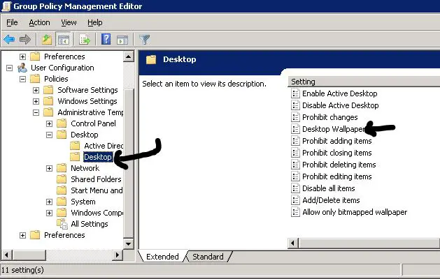 Group Policy Management Editor Desktop