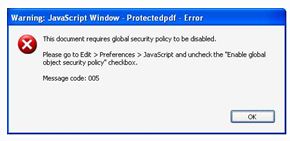 This document requires a global security policy to be disabled. 