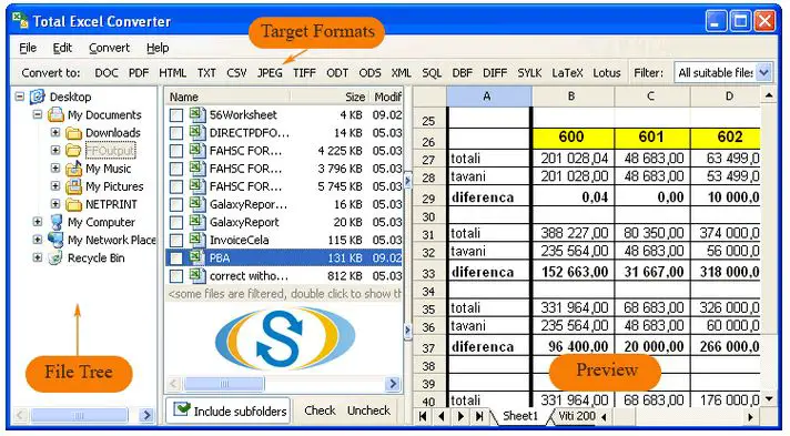 Called Total Excel Convertor