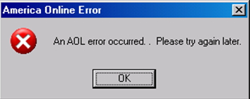 An AOL error occurred