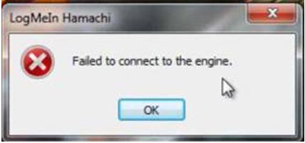 LogMeIn Hamachi Failed to connect to the engine.