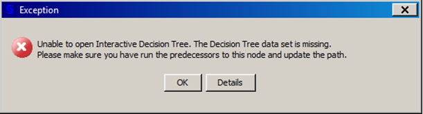 Decision Tree data set is missing