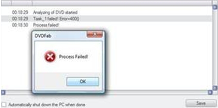 DVDFab Process failed!