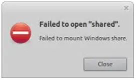 Failed to open shared